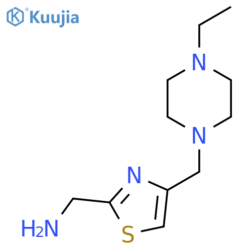 [4-[(4-Ethylpiperazin-1-yl)methyl]-1,3-thiazol-2-yl]methanamine structure