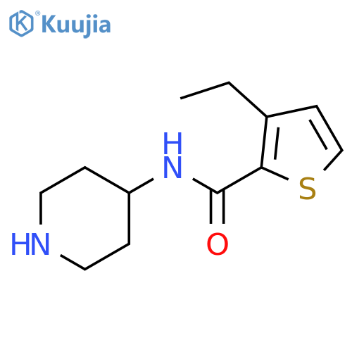 3-ethyl-N-(piperidin-4-yl)thiophene-2-carboxamide structure