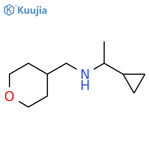 (1-cyclopropylethyl)[(oxan-4-yl)methyl]amine structure