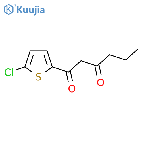 1-(5-chlorothiophen-2-yl)hexane-1,3-dione structure