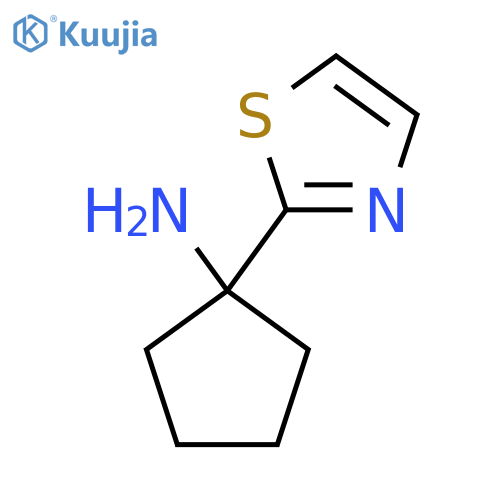 1-(1,3-Thiazol-2-yl)cyclopentan-1-amine structure