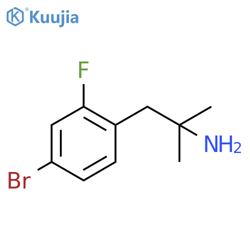 1-(4-bromo-2-fluorophenyl)-2-methylpropan-2-amine structure