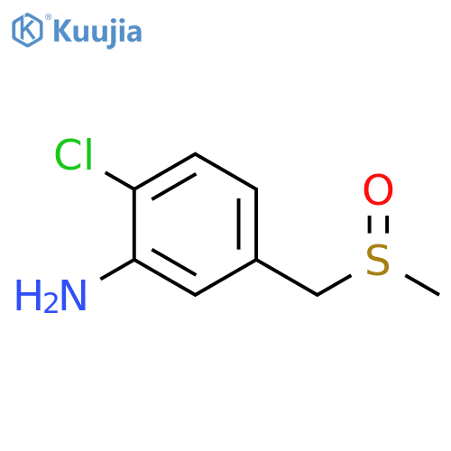2-chloro-5-(methanesulfinylmethyl)aniline structure