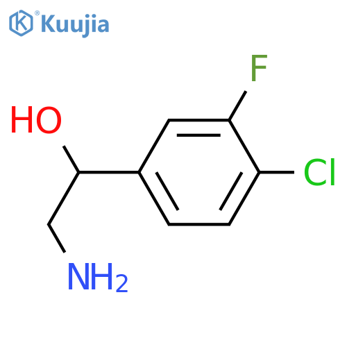 2-amino-1-(4-chloro-3-fluorophenyl)ethan-1-ol structure
