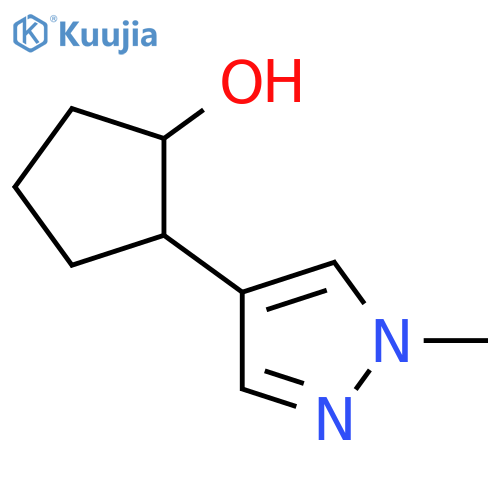 2-(1-methyl-1H-pyrazol-4-yl)cyclopentan-1-ol structure