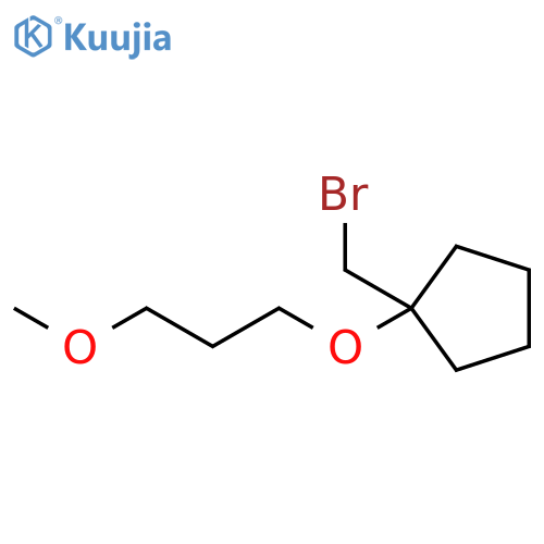 1-(bromomethyl)-1-(3-methoxypropoxy)cyclopentane structure
