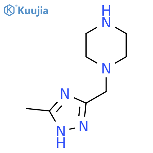 1-(5-methyl-1H-1,2,4-triazol-3-yl)methylpiperazine structure