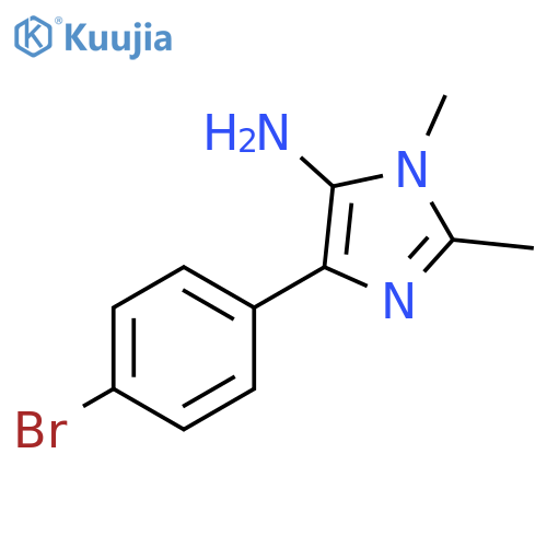 4-(4-bromophenyl)-1,2-dimethyl-1H-imidazol-5-amine structure
