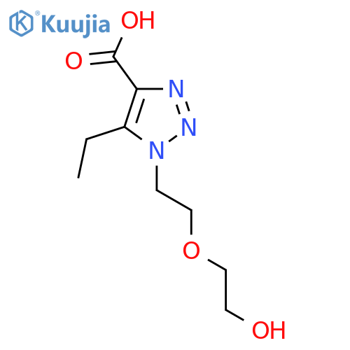 5-ethyl-1-2-(2-hydroxyethoxy)ethyl-1H-1,2,3-triazole-4-carboxylic acid structure