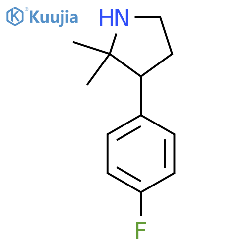 3-(4-Fluorophenyl)-2,2-dimethylpyrrolidine structure