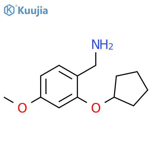 2-(cyclopentyloxy)-4-methoxyphenylmethanamine structure