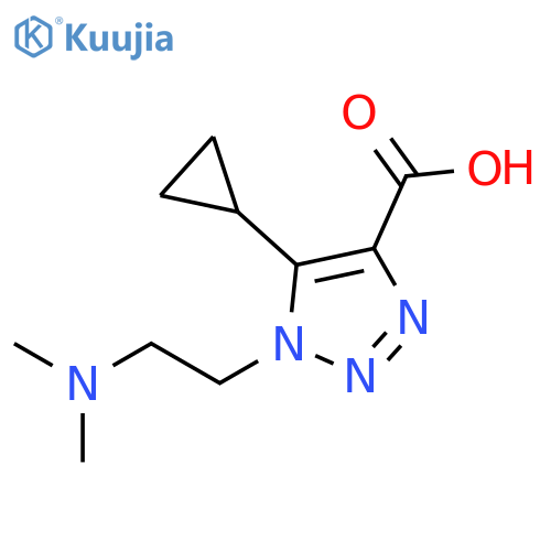 5-cyclopropyl-1-2-(dimethylamino)ethyl-1H-1,2,3-triazole-4-carboxylic acid structure