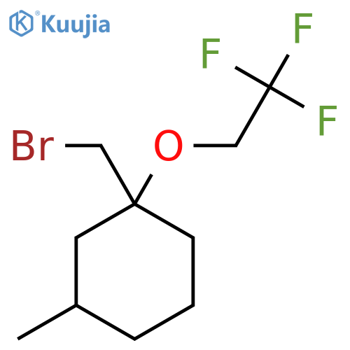 1-(bromomethyl)-3-methyl-1-(2,2,2-trifluoroethoxy)cyclohexane structure