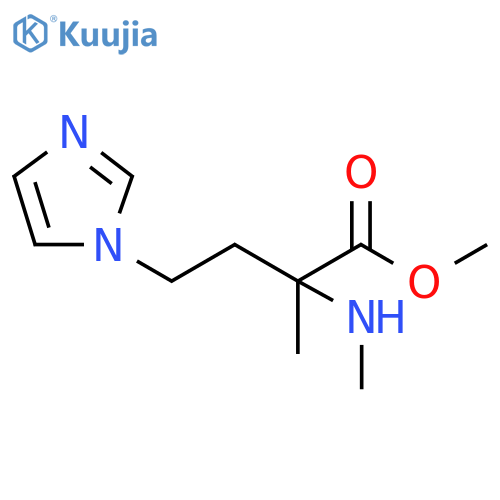 methyl 4-(1H-imidazol-1-yl)-2-methyl-2-(methylamino)butanoate structure