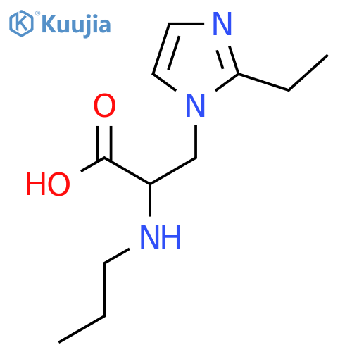3-(2-ethyl-1H-imidazol-1-yl)-2-(propylamino)propanoic acid structure