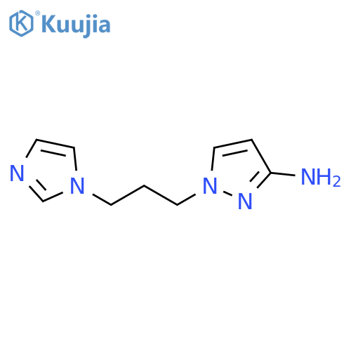 1-3-(1H-imidazol-1-yl)propyl-1H-pyrazol-3-amine structure