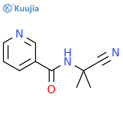N-(1-cyano-1-methylethyl)pyridine-3-carboxamide structure