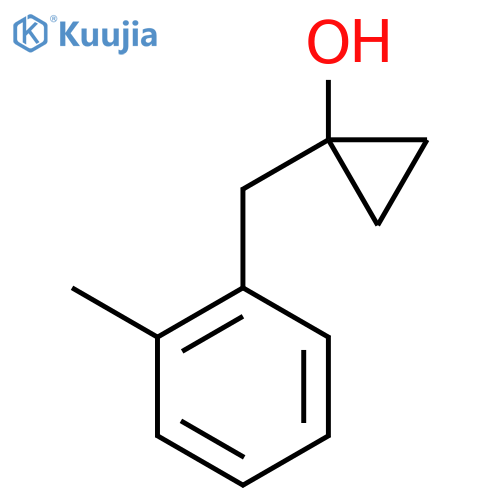 1-(2-methylphenyl)methylcyclopropan-1-ol structure