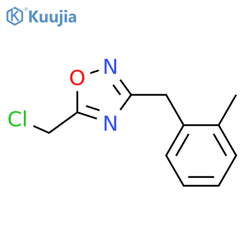 5-(chloromethyl)-3-(2-methylphenyl)methyl-1,2,4-oxadiazole structure