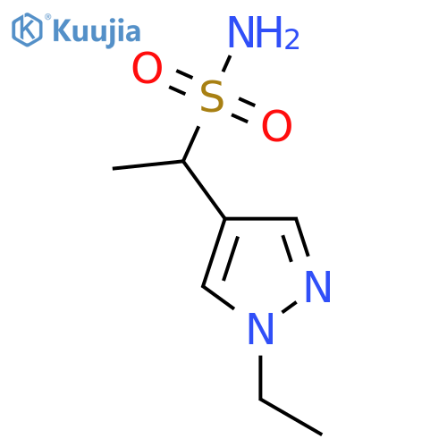 1-(1-Ethyl-1h-pyrazol-4-yl)ethane-1-sulfonamide structure