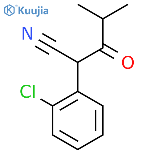 2-(2-chlorophenyl)-4-methyl-3-oxopentanenitrile structure