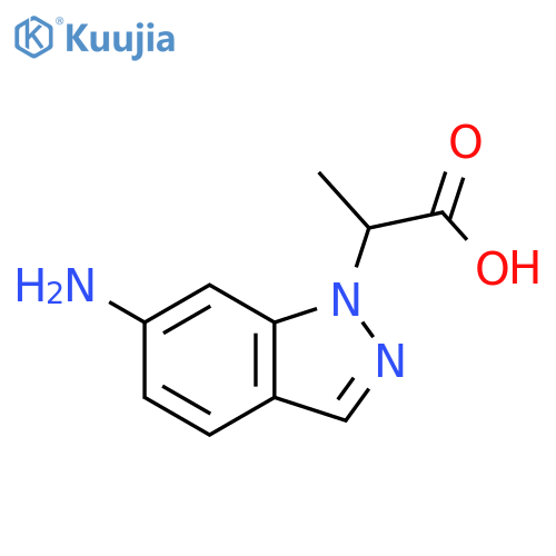 2-(6-amino-1H-indazol-1-yl)propanoic acid structure