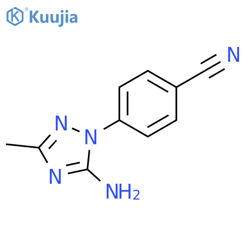 4-(5-amino-3-methyl-1H-1,2,4-triazol-1-yl)benzonitrile structure