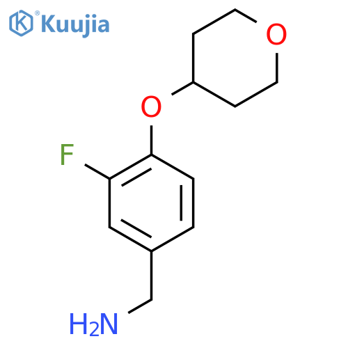 [3-Fluoro-4-(oxan-4-yloxy)phenyl]methanamine structure