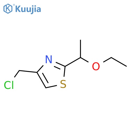 4-(chloromethyl)-2-(1-ethoxyethyl)-1,3-thiazole structure
