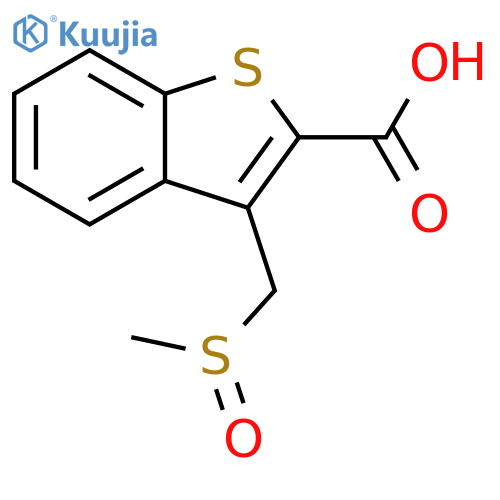 3-(methanesulfinylmethyl)-1-benzothiophene-2-carboxylic acid structure