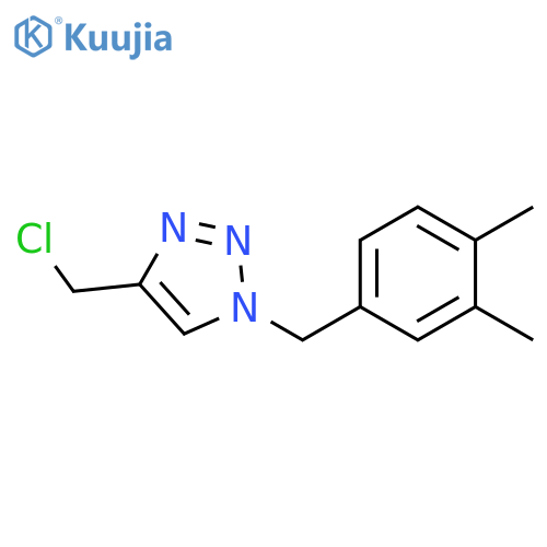 4-(chloromethyl)-1-[(3,4-dimethylphenyl)methyl]-1H-1,2,3-triazole structure