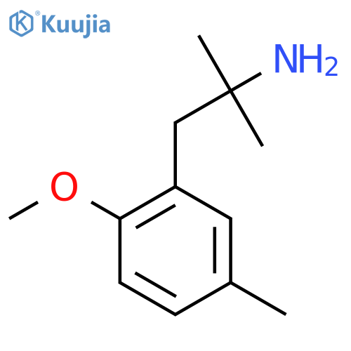 1-(2-methoxy-5-methylphenyl)-2-methylpropan-2-amine structure