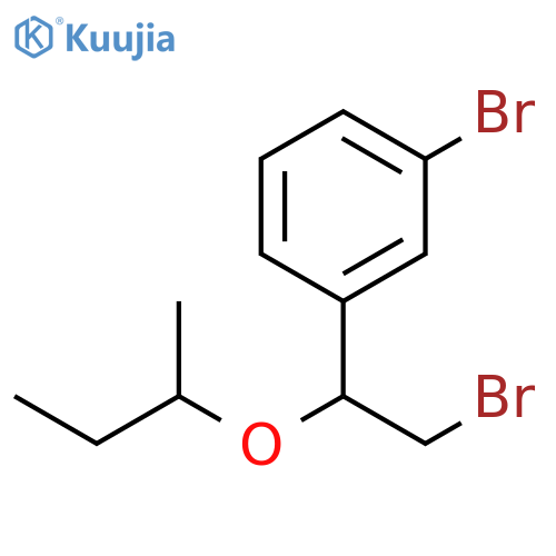 1-bromo-3-2-bromo-1-(butan-2-yloxy)ethylbenzene structure