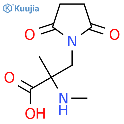3-(2,5-dioxopyrrolidin-1-yl)-2-methyl-2-(methylamino)propanoic acid structure