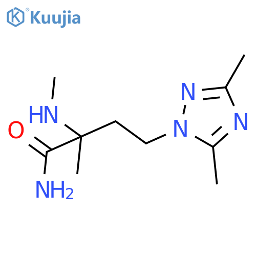4-(dimethyl-1H-1,2,4-triazol-1-yl)-2-methyl-2-(methylamino)butanamide structure