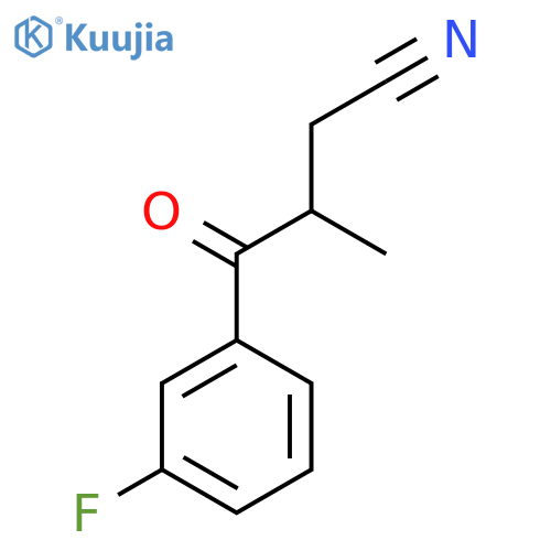 4-(3-Fluorophenyl)-3-methyl-4-oxobutanenitrile structure