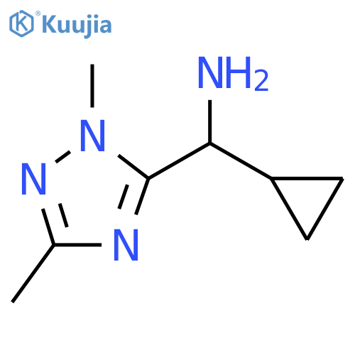 cyclopropyl(dimethyl-1H-1,2,4-triazol-5-yl)methanamine structure