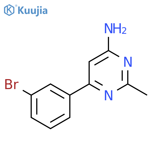 6-(3-Bromophenyl)-2-methylpyrimidin-4-amine structure