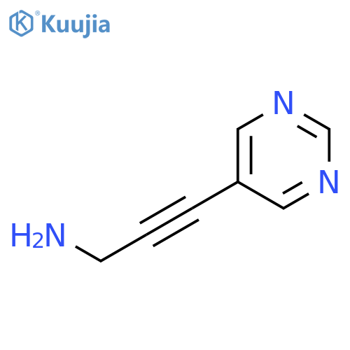 3-(pyrimidin-5-yl)prop-2-yn-1-amine structure