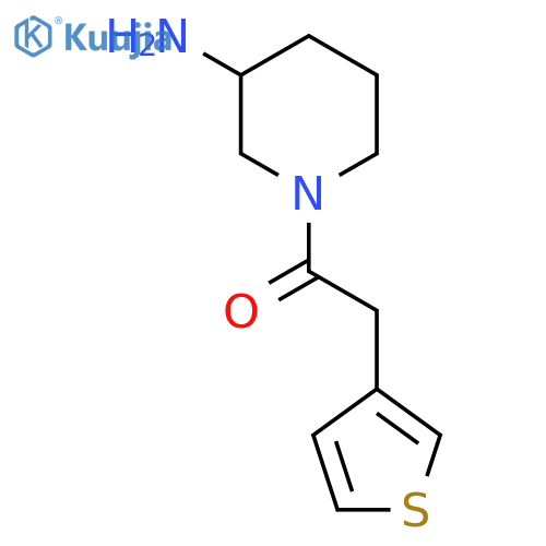 1-(3-Aminopiperidin-1-yl)-2-(thiophen-3-yl)ethan-1-one structure