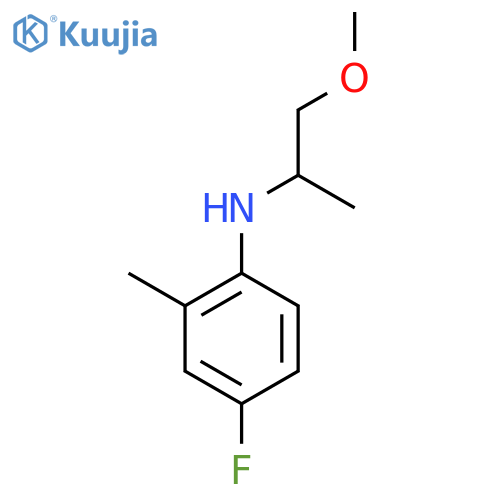4-fluoro-N-(1-methoxypropan-2-yl)-2-methylaniline structure