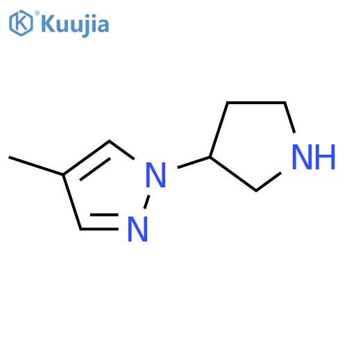 4-methyl-1-(pyrrolidin-3-yl)-1H-pyrazole structure