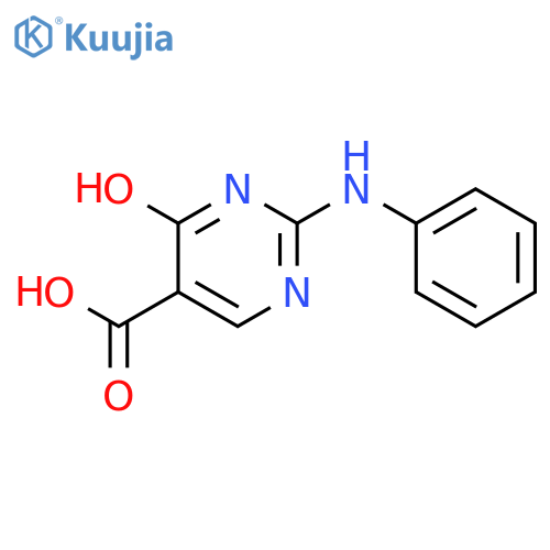 4-Hydroxy-2-(phenylamino)pyrimidine-5-carboxylic acid structure