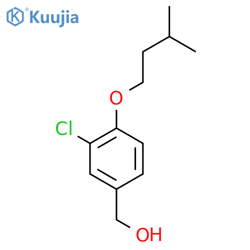 (3-Chloro-4-(isopentyloxy)phenyl)methanol structure