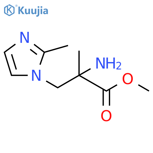 methyl 2-amino-2-methyl-3-(2-methyl-1H-imidazol-1-yl)propanoate structure