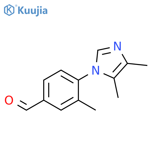 4-(4,5-dimethyl-1H-imidazol-1-yl)-3-methylbenzaldehyde structure