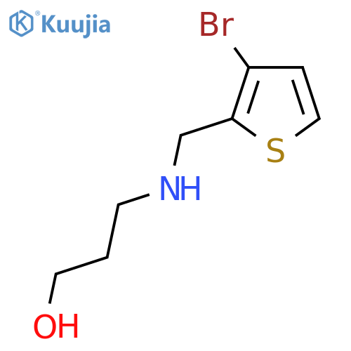 3-{(3-bromothiophen-2-yl)methylamino}propan-1-ol structure