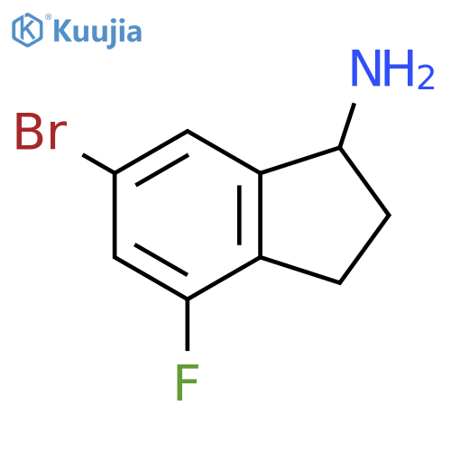 6-bromo-4-fluoro-2,3-dihydro-1H-inden-1-amine structure