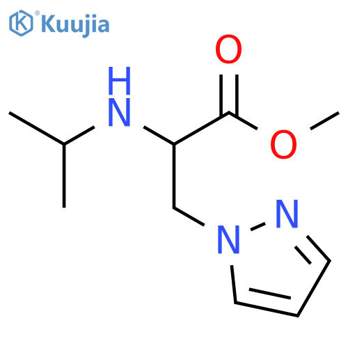 methyl 2-(propan-2-yl)amino-3-(1H-pyrazol-1-yl)propanoate structure