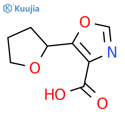 5-(oxolan-2-yl)-1,3-oxazole-4-carboxylic acid structure